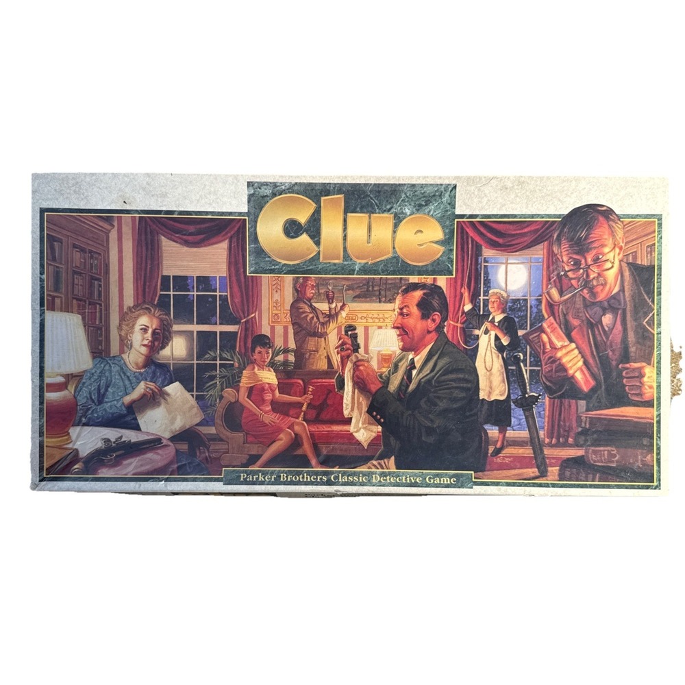 VINTAGE Clue Classic Detective Board Game Parker Brothers 1986 Missing‎ Revolver